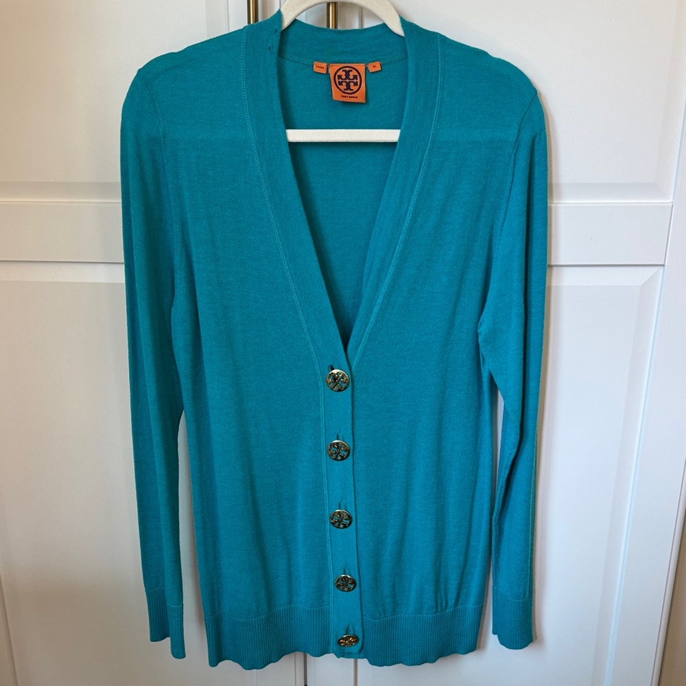 Tory Burch Vibrant Blue Cardigan